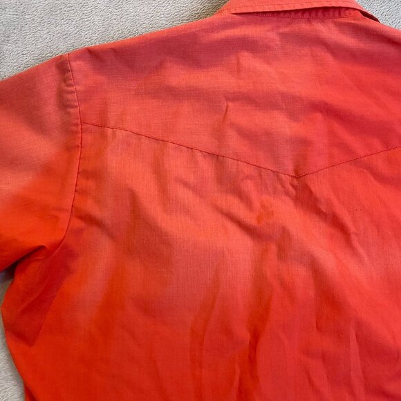 Ely Cattleman Womens Shirt 16 Red Western Pearl Snap Button Short Sleeve Casual - Picture 8 of 8